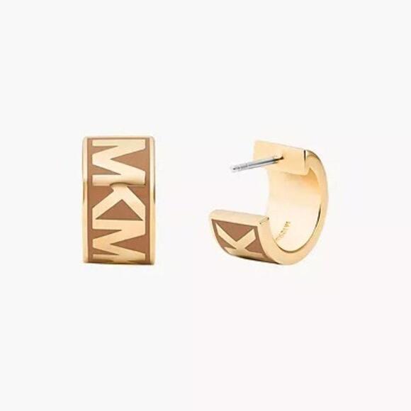 Michael Kors Enamel Small Hoop Earrings - Picture 1 of 4